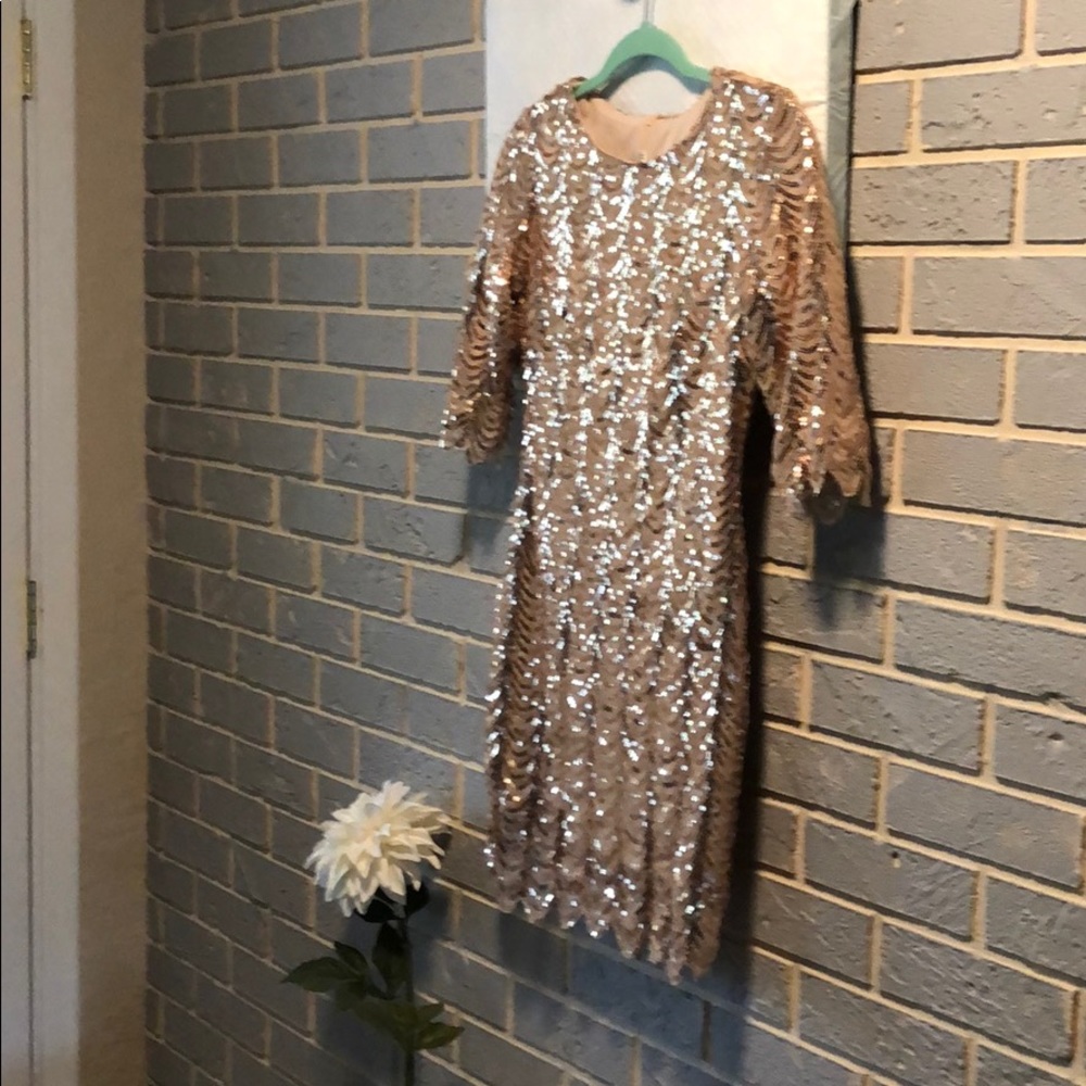 Evening sequined mini dress